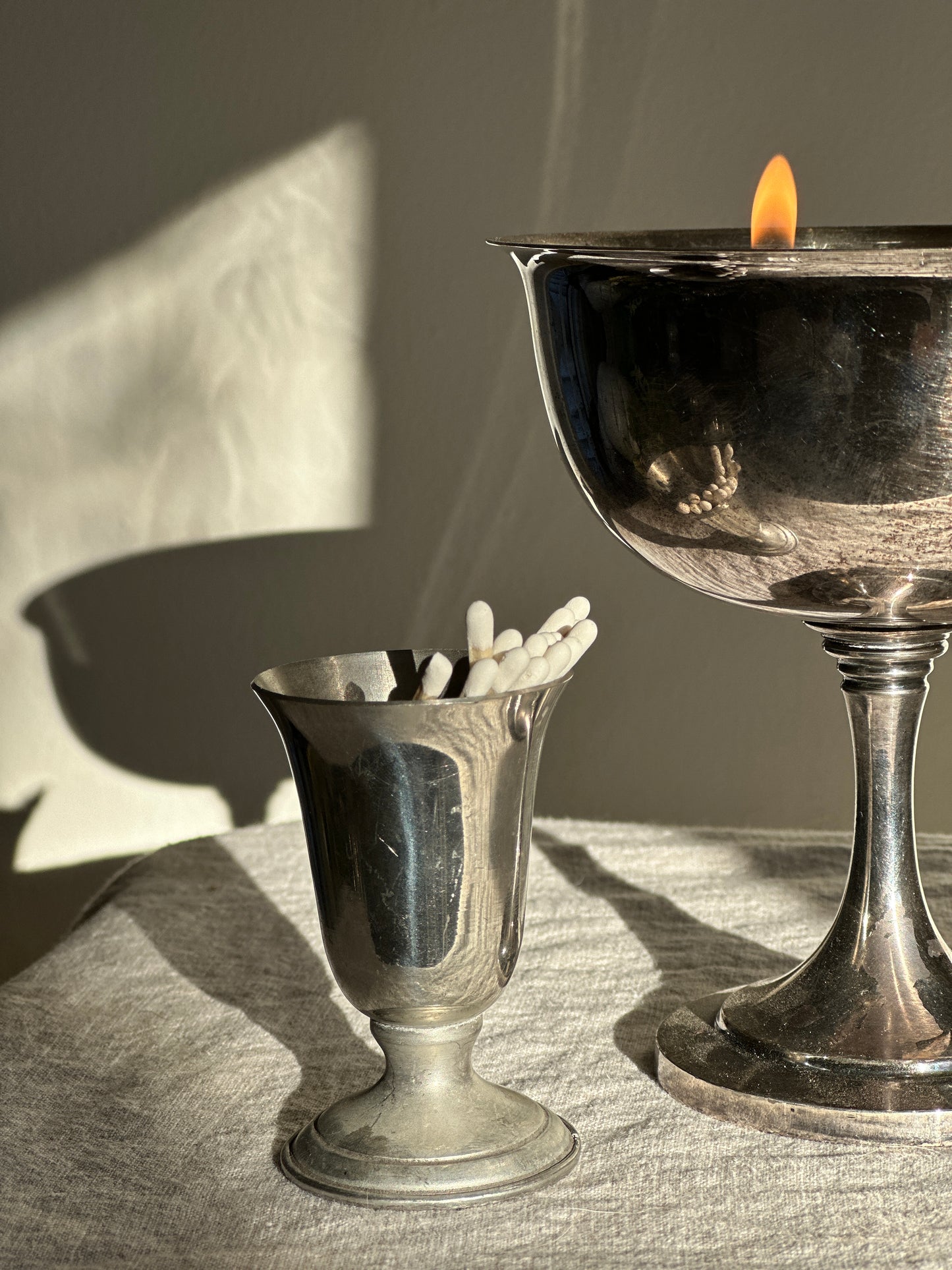 Pewter Matchstick Holder (small)