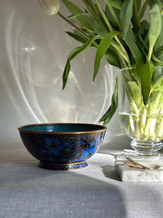 Blue Cloisonné Bowl (36 oz)