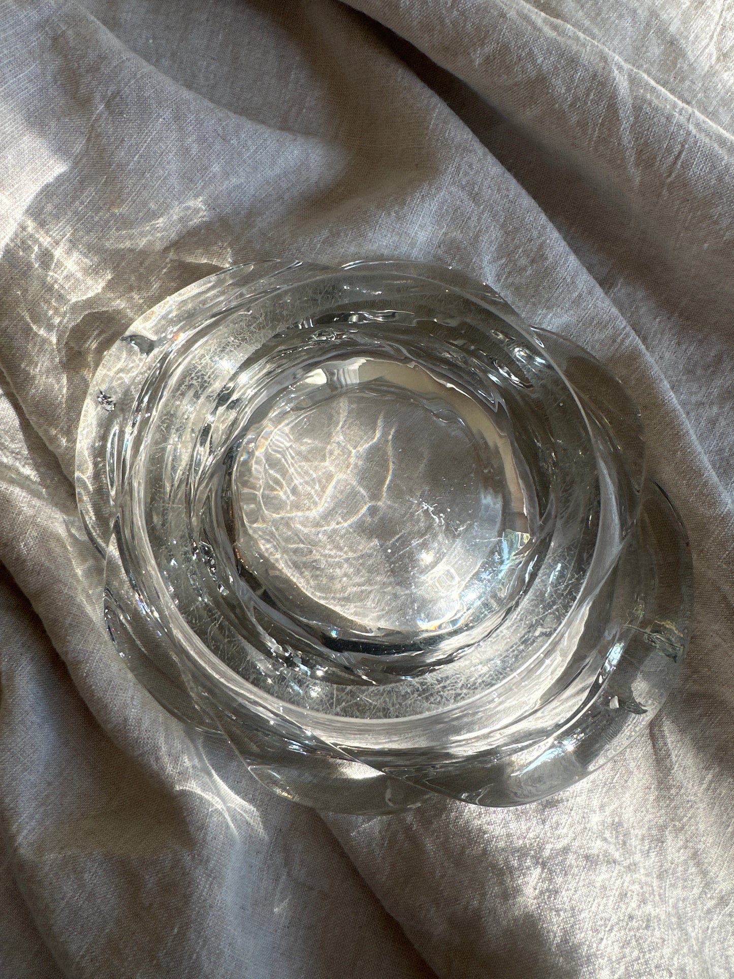 Thick Crystal Scallop Bowl