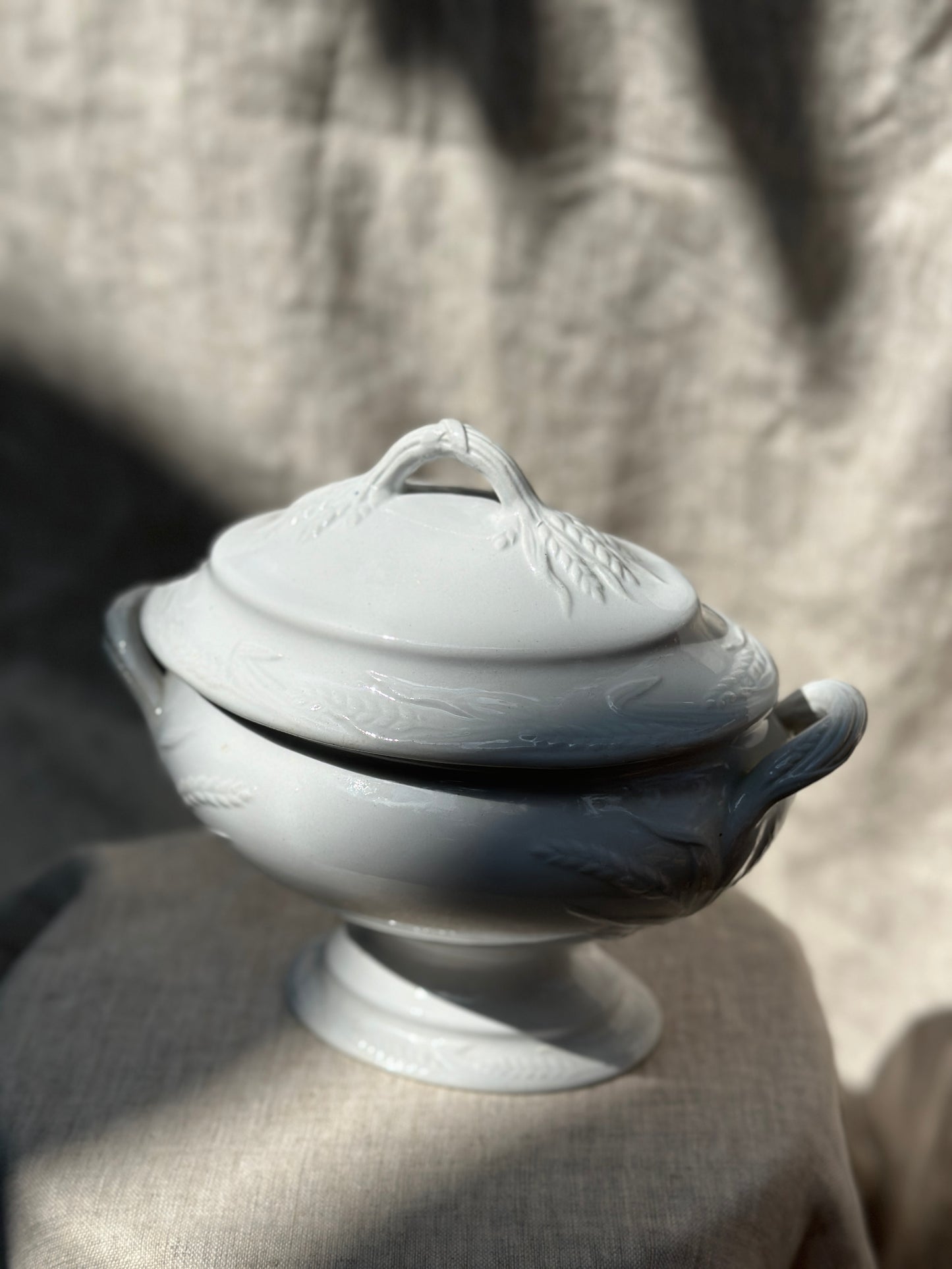White Wheat Ironstone Tureen