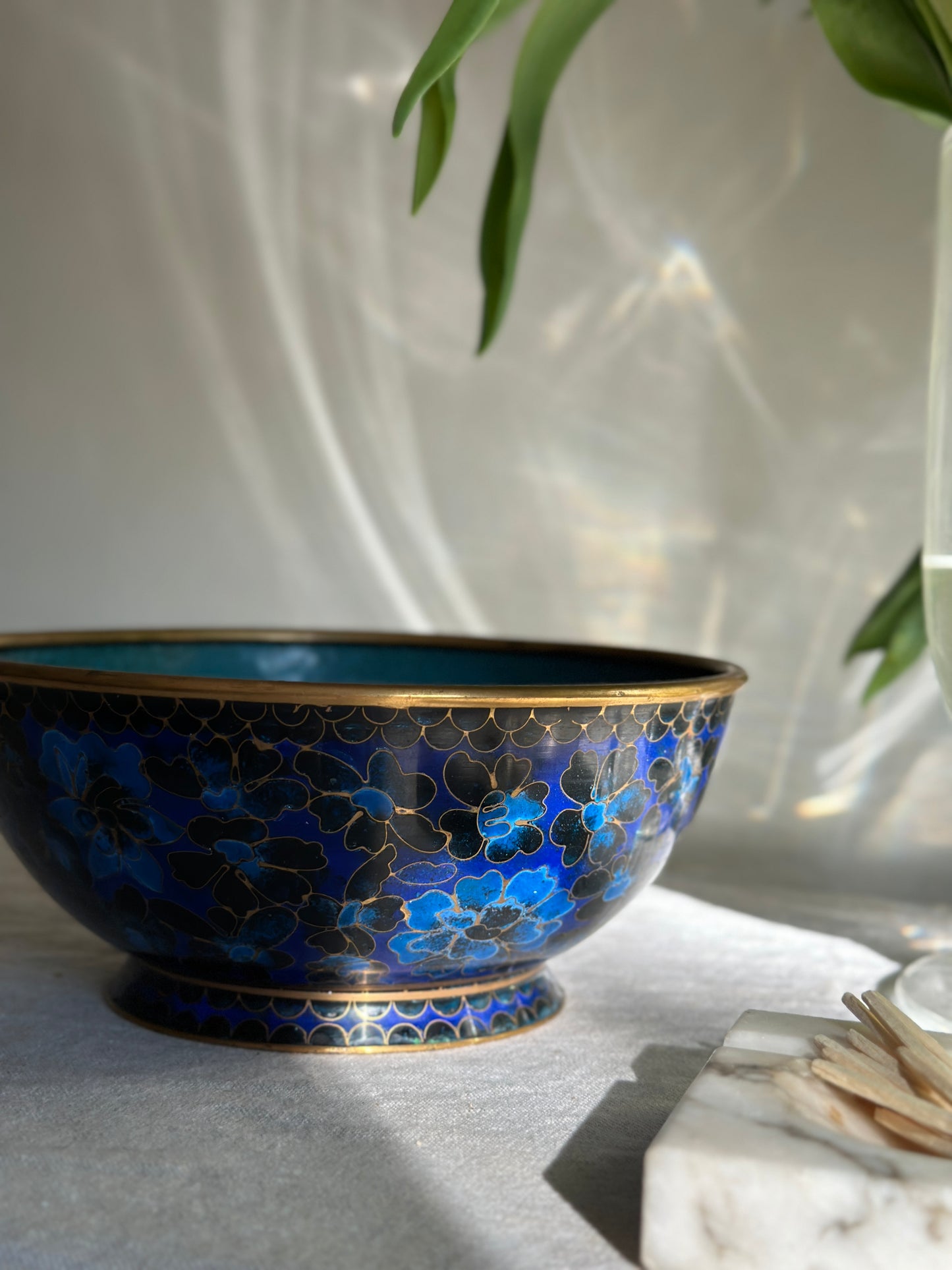Blue Cloisonné Bowl (36 oz)