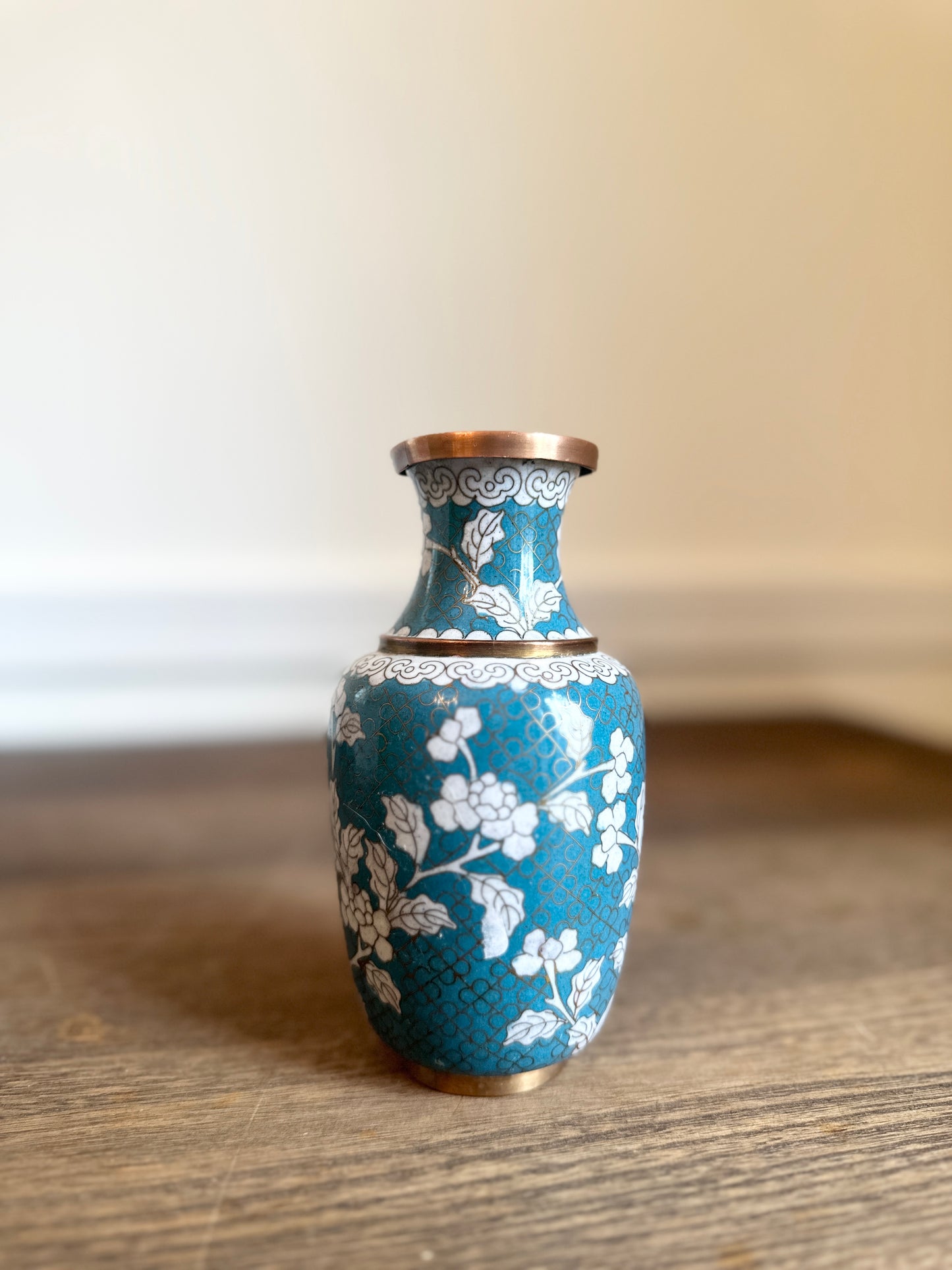 Brass & Enamel Cloisonné Vase