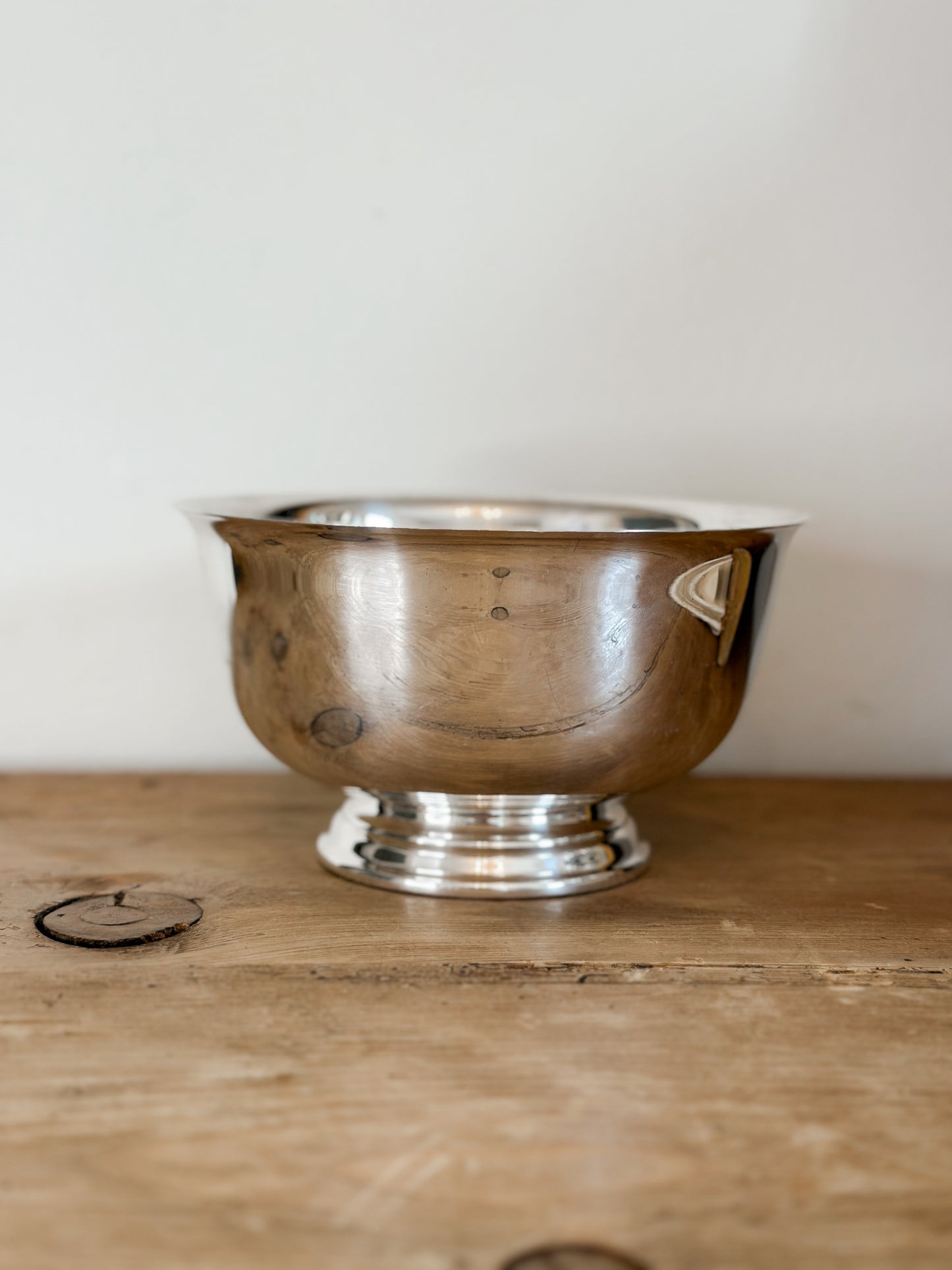 Silver Plate Bowl (7” Unmarked)