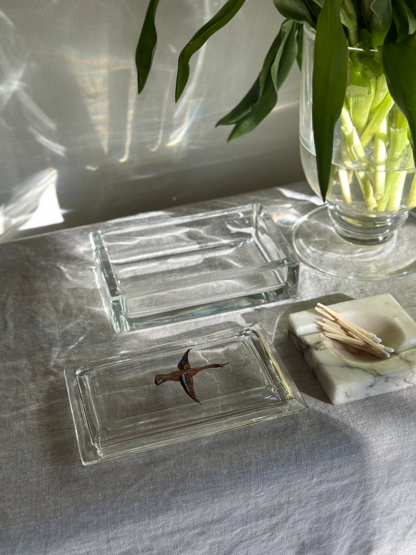 Crystal Box w/ Duck in Flight (16 oz)