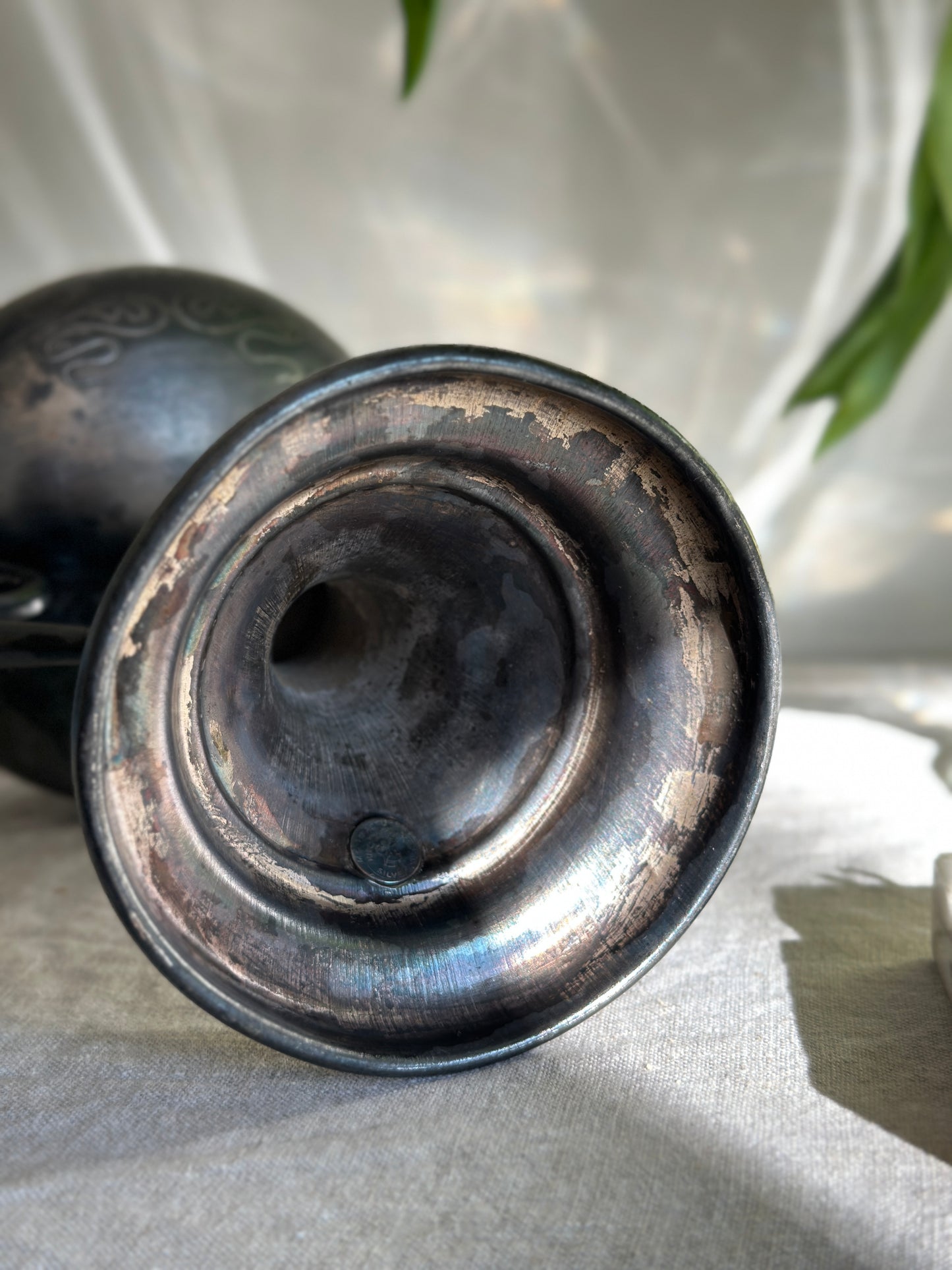 Patinated Silver Plate Tennis Trophy (24 oz)