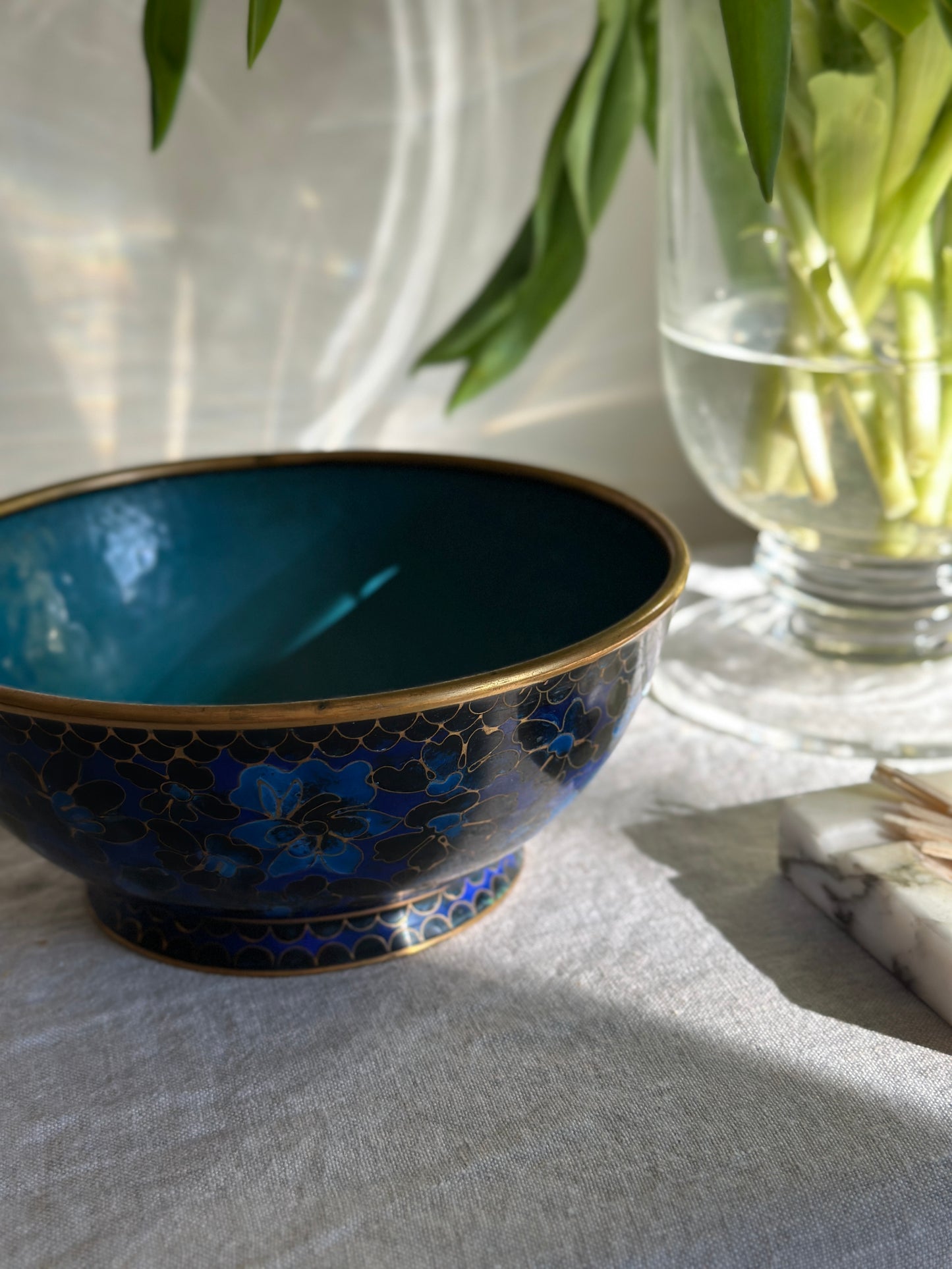 Blue Cloisonné Bowl (36 oz)
