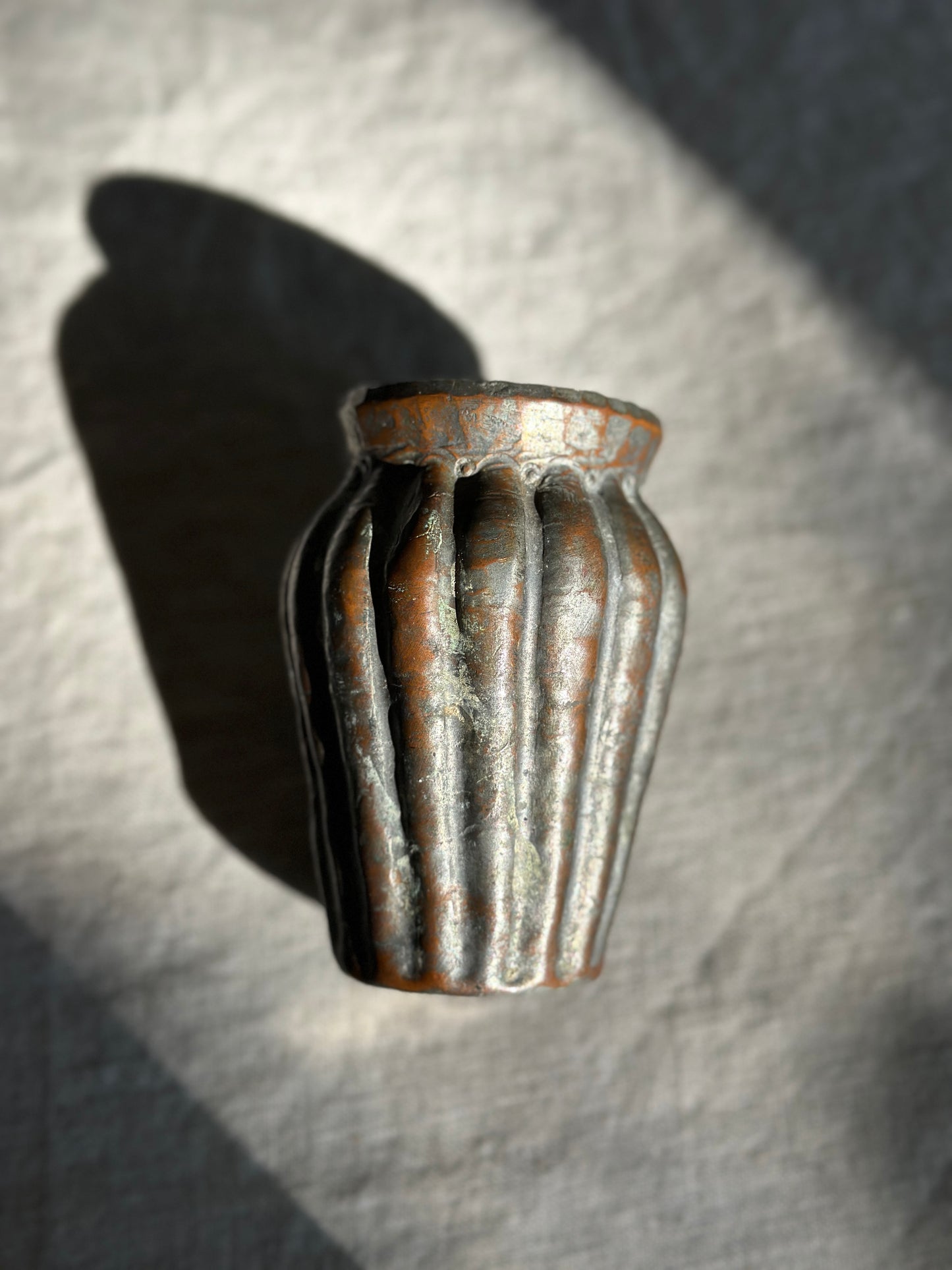 Fluted Egyptian Cooper Mini Vessel
