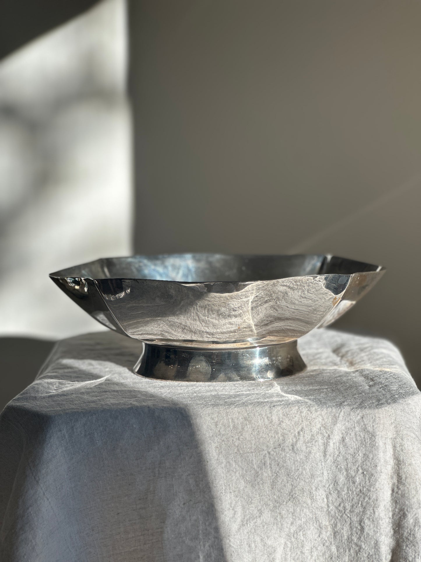 40 oz Silver Plate Pedestal Bowl