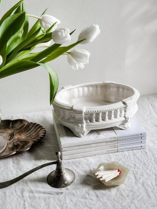 48 oz White Architectural Ceramic Jardiniere