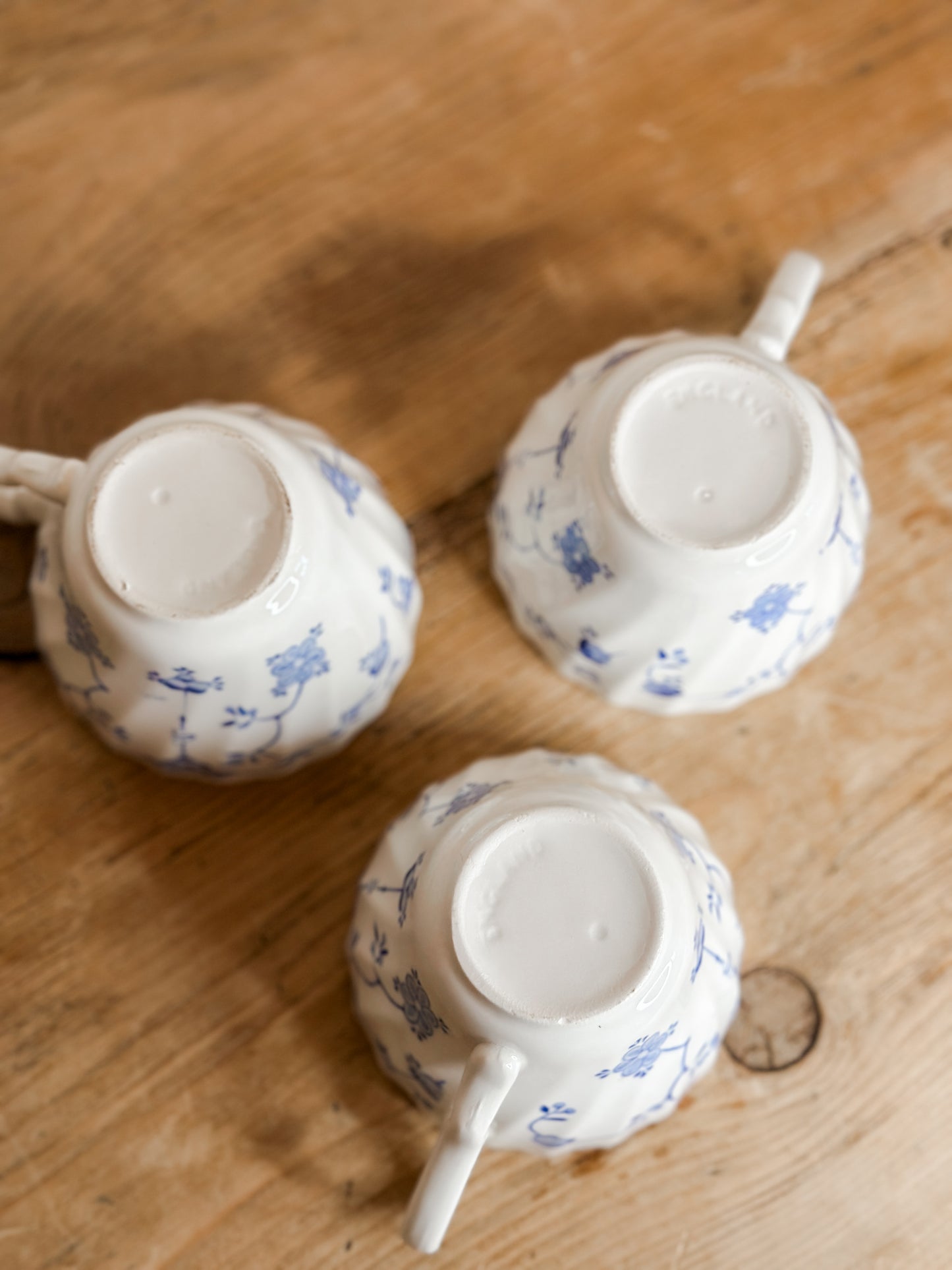 English Blue/White Teacup SET