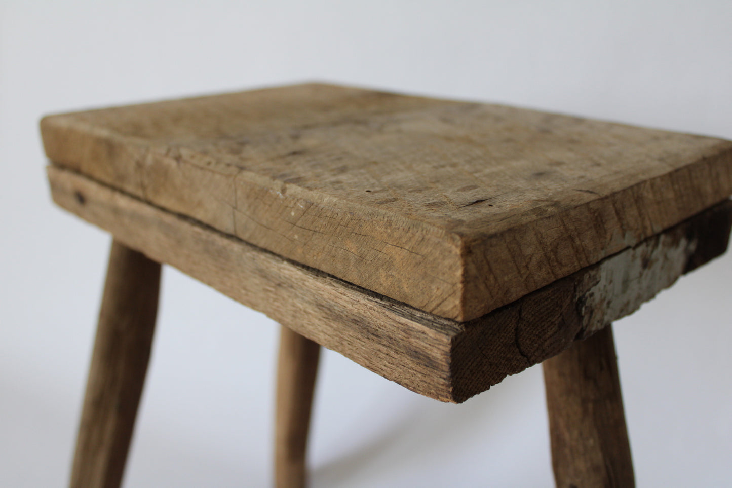 Antique 3-Leg Wooden Milking Stool