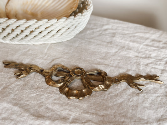 Brass Ribbon Bow Wall Accent