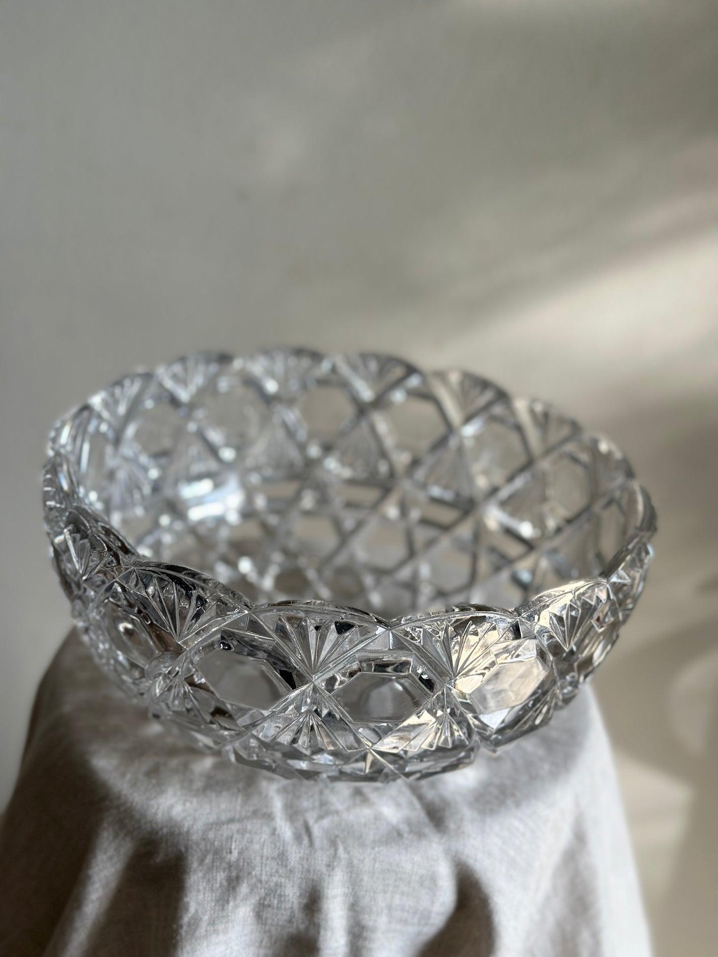 Scalloped Edge Glass Bowl
