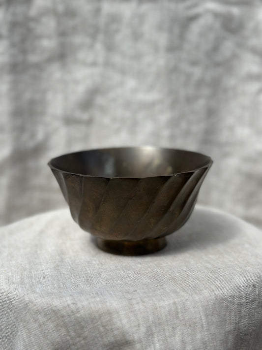 Patina Swirl Brass Bowl