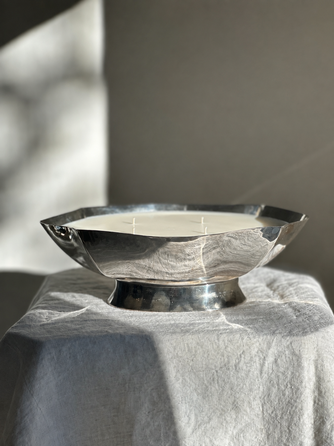 40 oz Silver Plate Pedestal Bowl