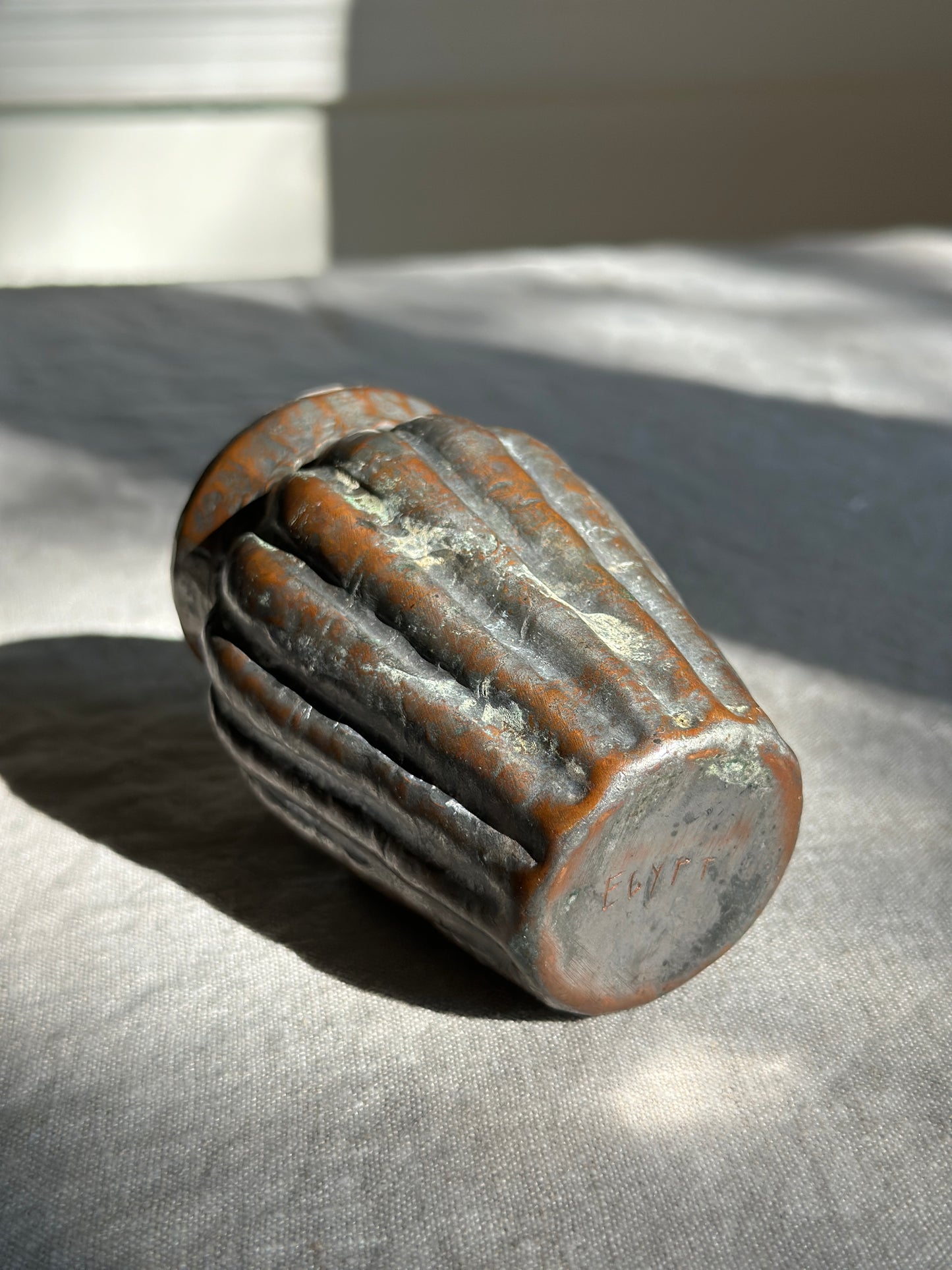 Fluted Egyptian Cooper Mini Vessel