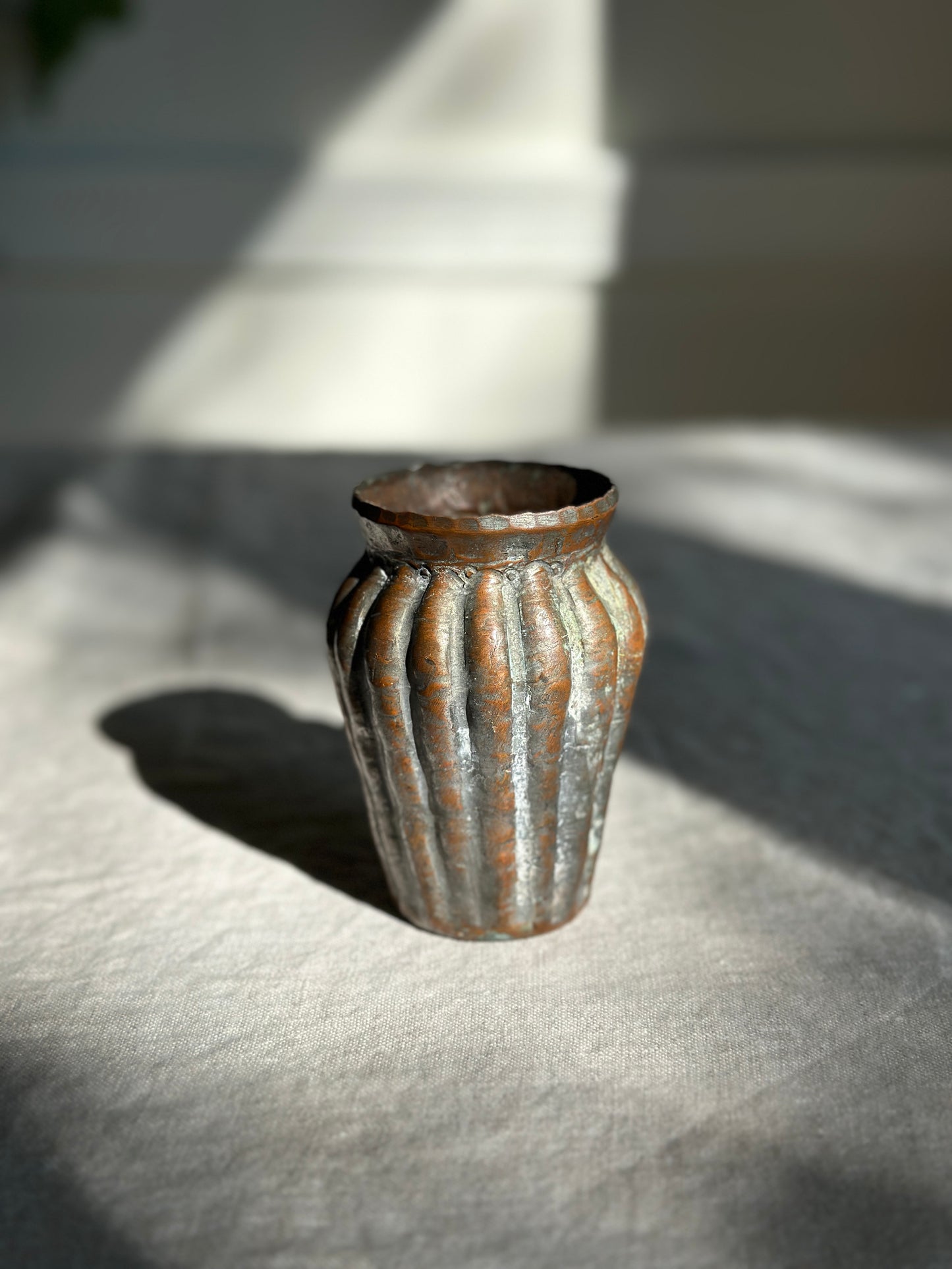 Fluted Egyptian Cooper Mini Vessel