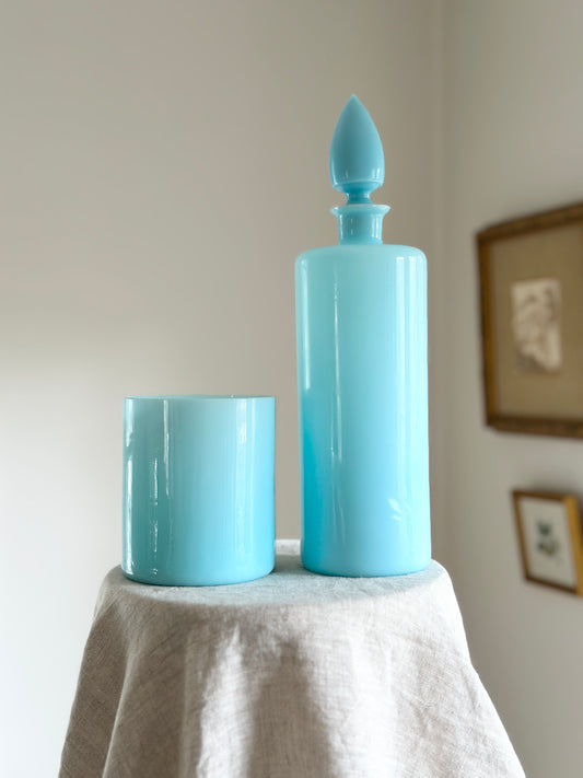 Blue Opaline Candle & Salt Soak Gift Set