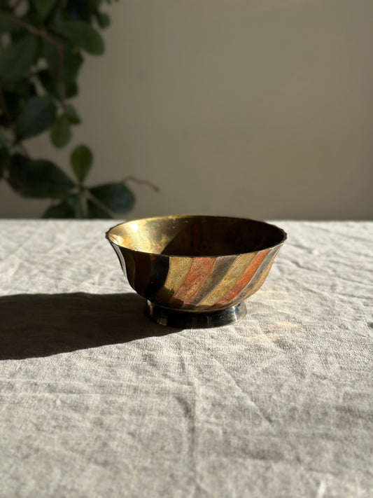 Swirl Triplate Brass Bowl