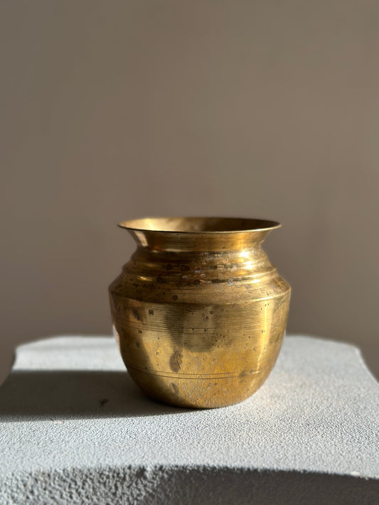 Patinated Brass Planter