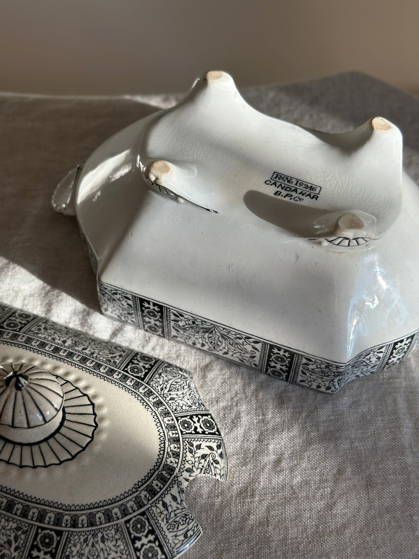 Antique, 1884 B.P.CO "Candahar" Lidded Tureen (Small)