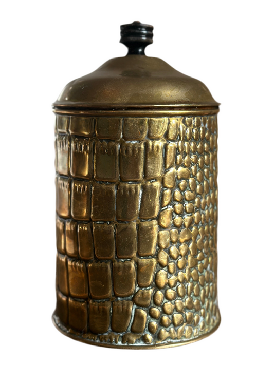 Brass Crocodile Canister