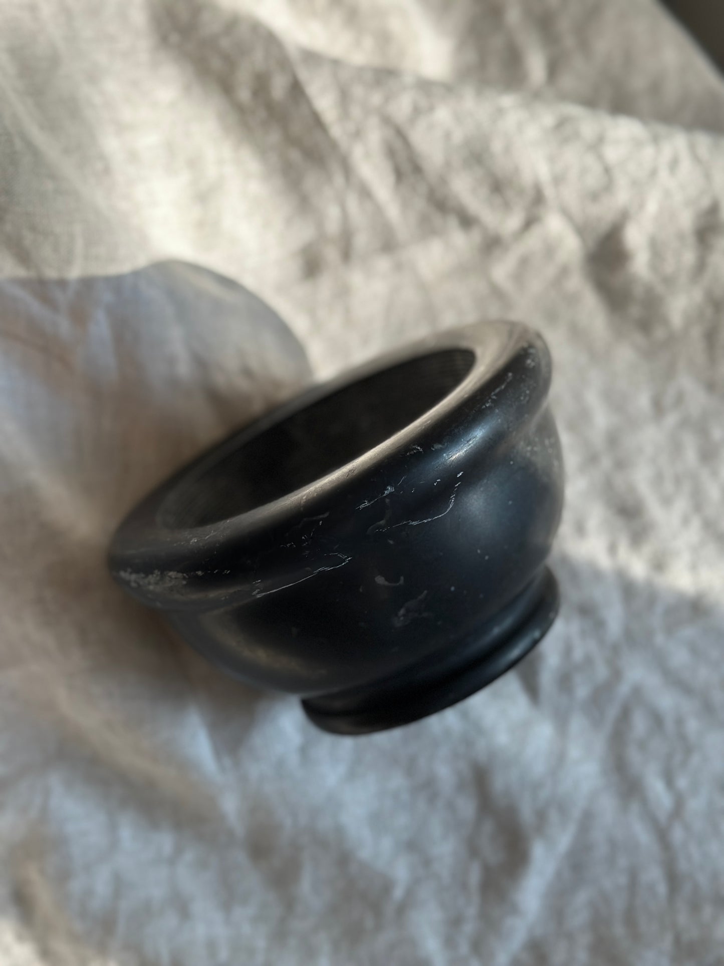 16 oz Black Marble Mortar Bowl