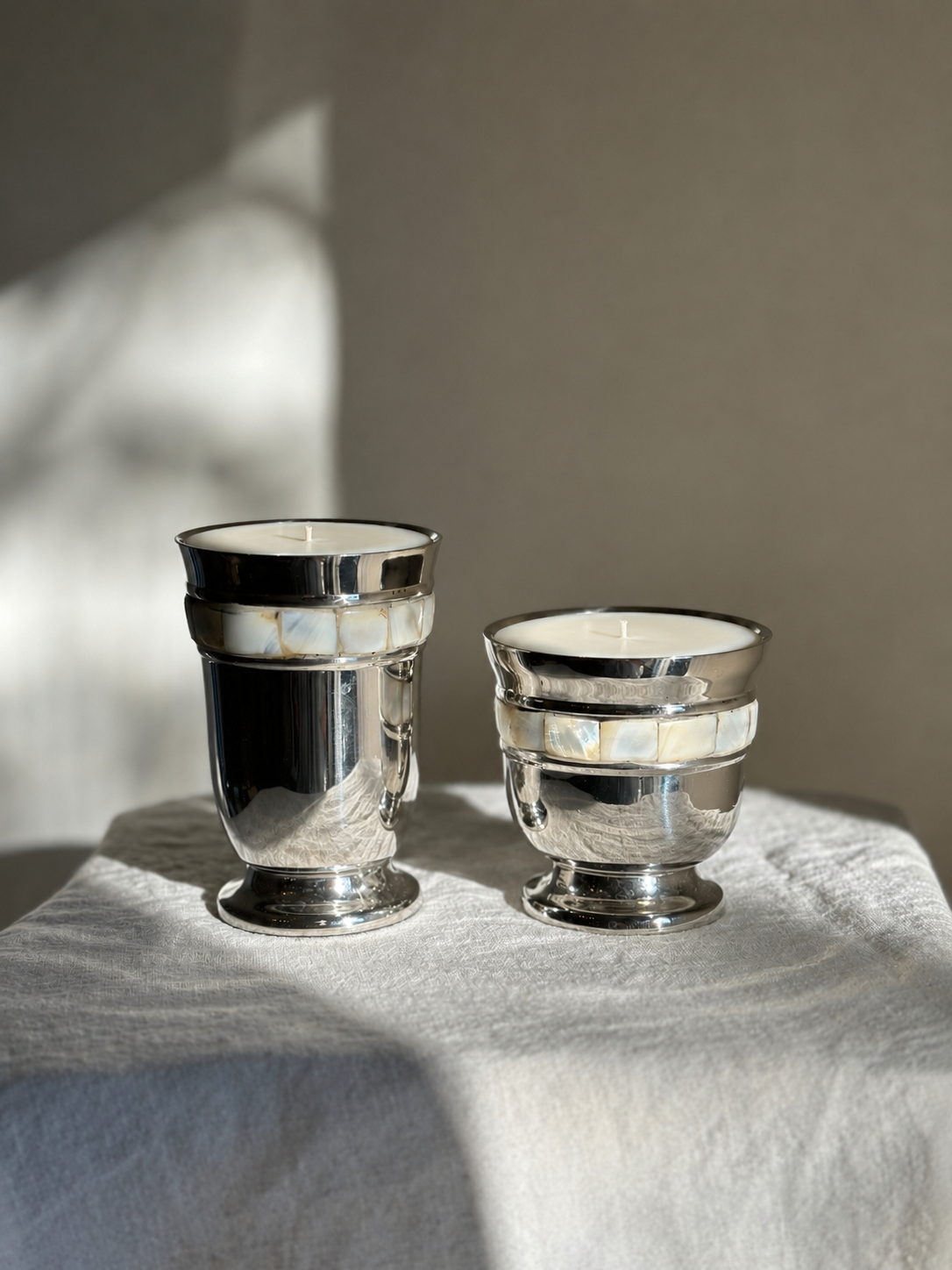 16 oz Stainless Steel and Mother of Pearl Cups SET