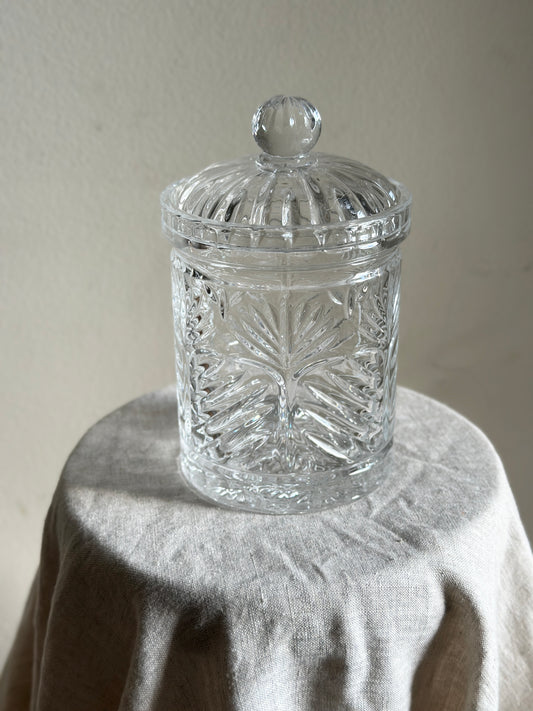 Crystal Biscuit Jar Lidded