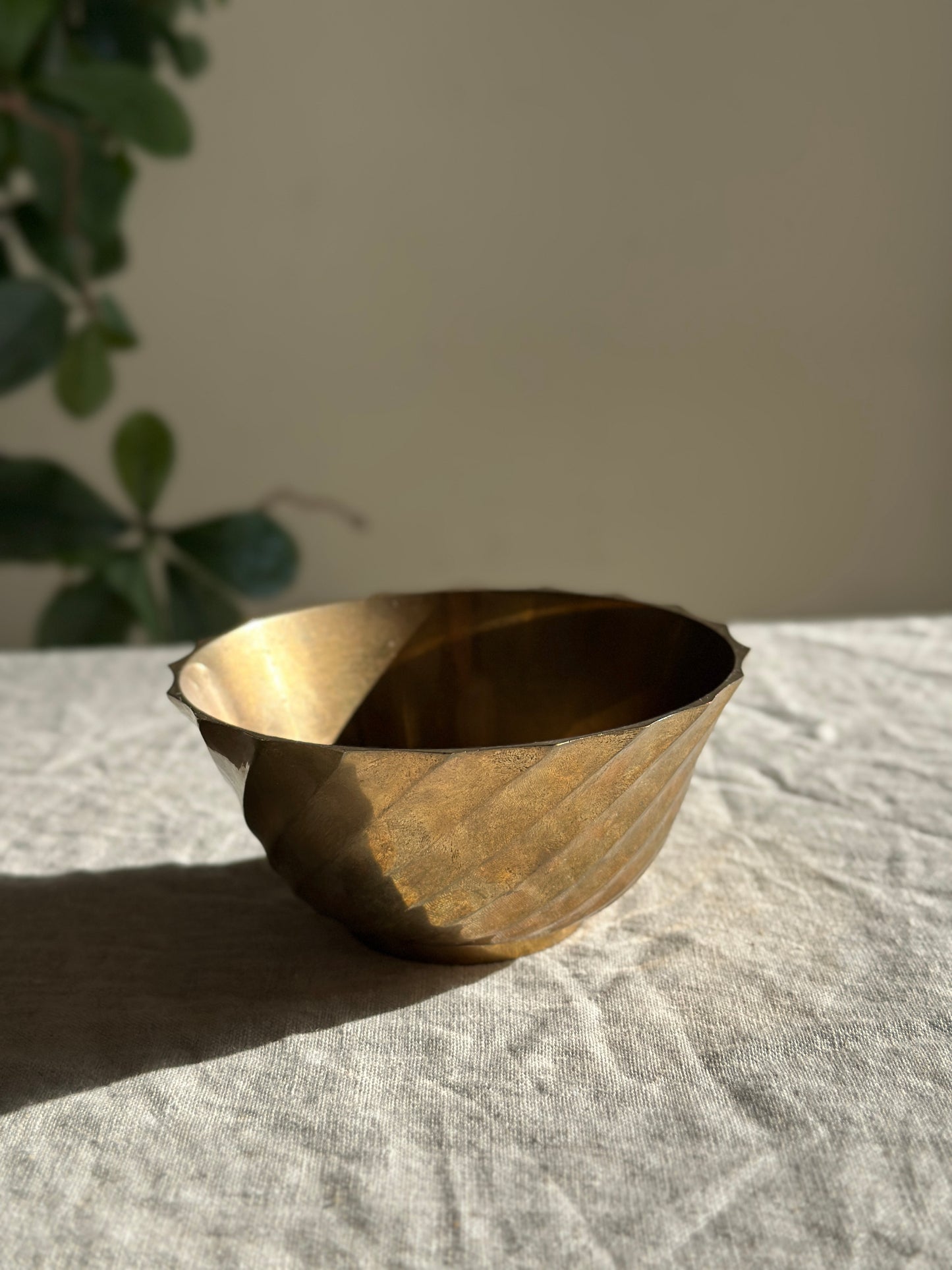 Swirl Brass Bowl