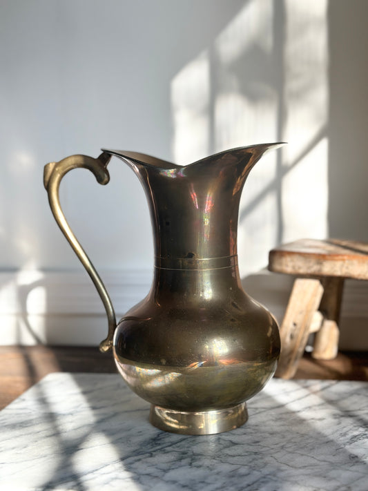 Large Brass Pitcher