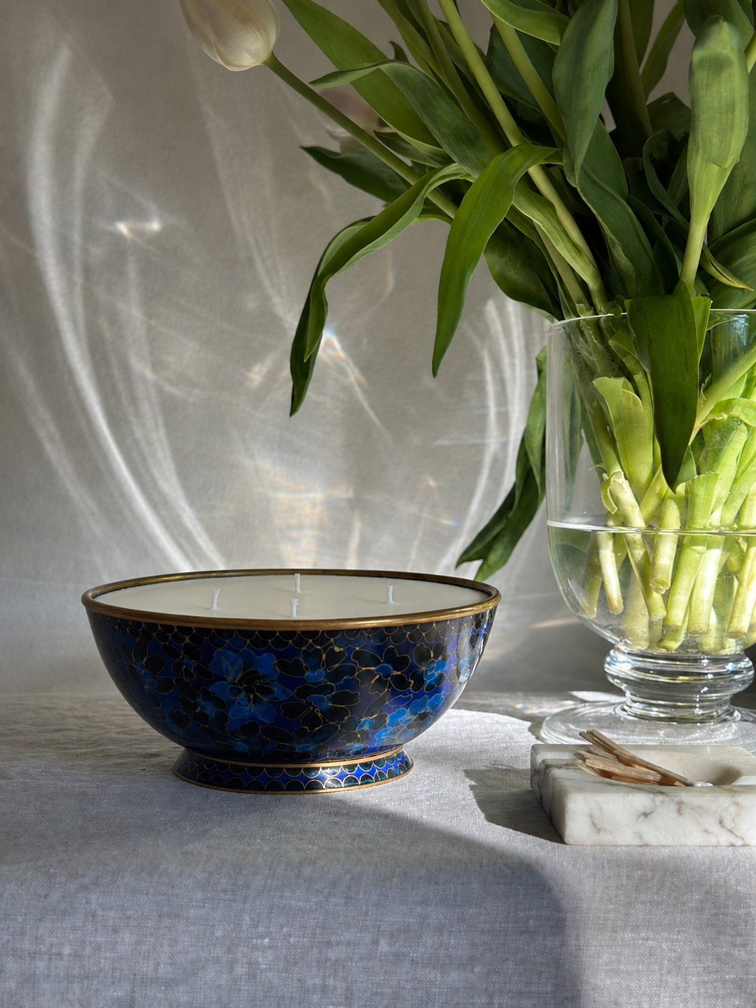 Blue Cloisonné Bowl (36 oz)
