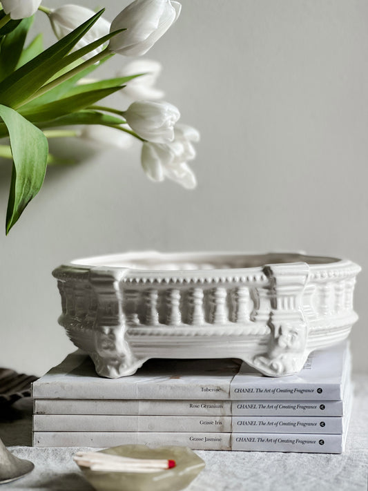 48 oz White Architectural Ceramic Jardiniere