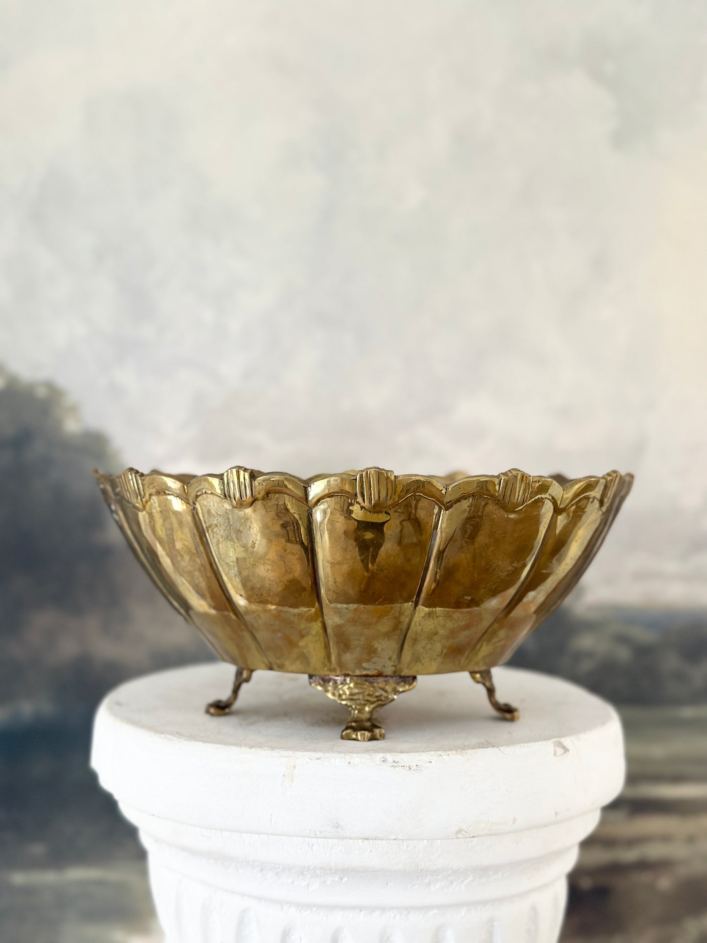 Brass Footed Jardiniere