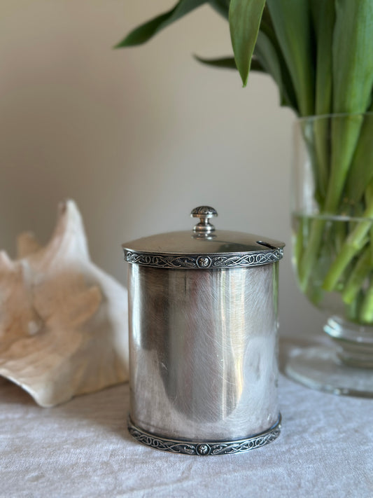 Silver Plate Canister with Slotted Lid (24 oz)