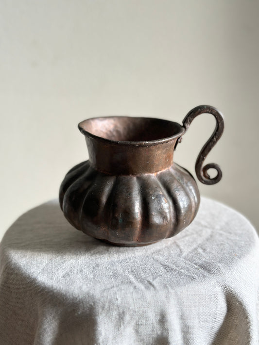 Fluted Copper Handled Pot