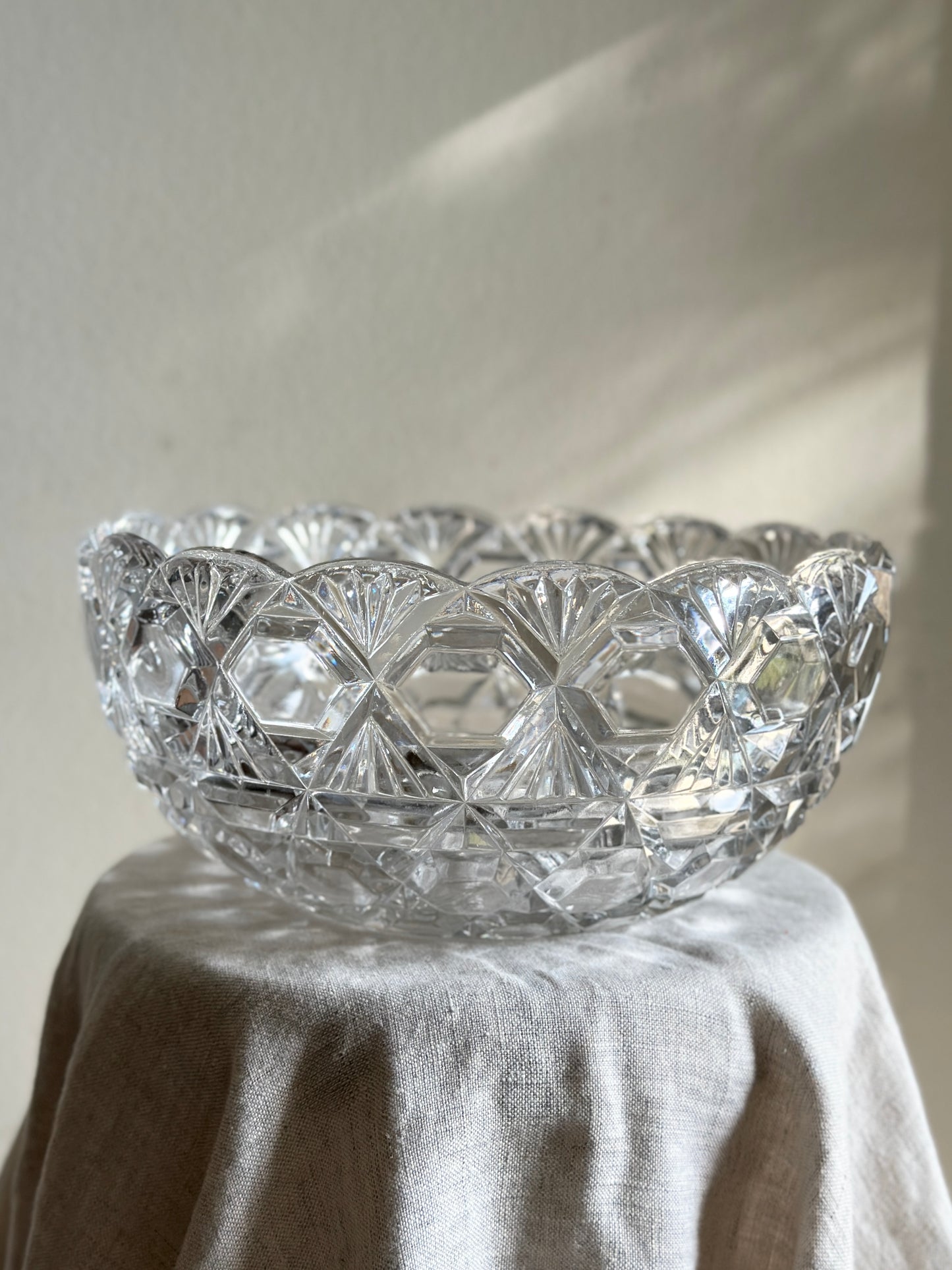Scalloped Edge Glass Bowl