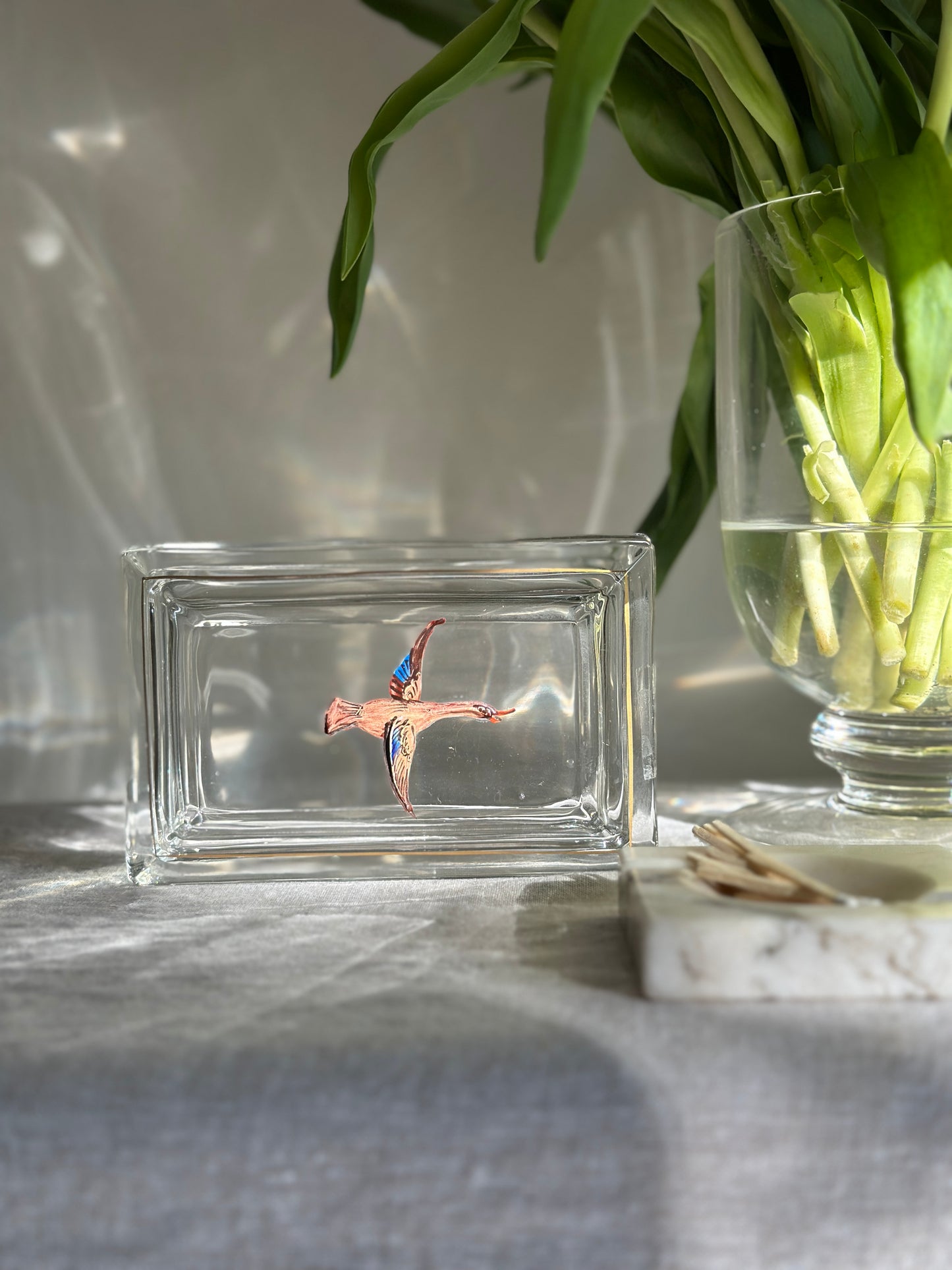 Crystal Box w/ Duck in Flight (16 oz)