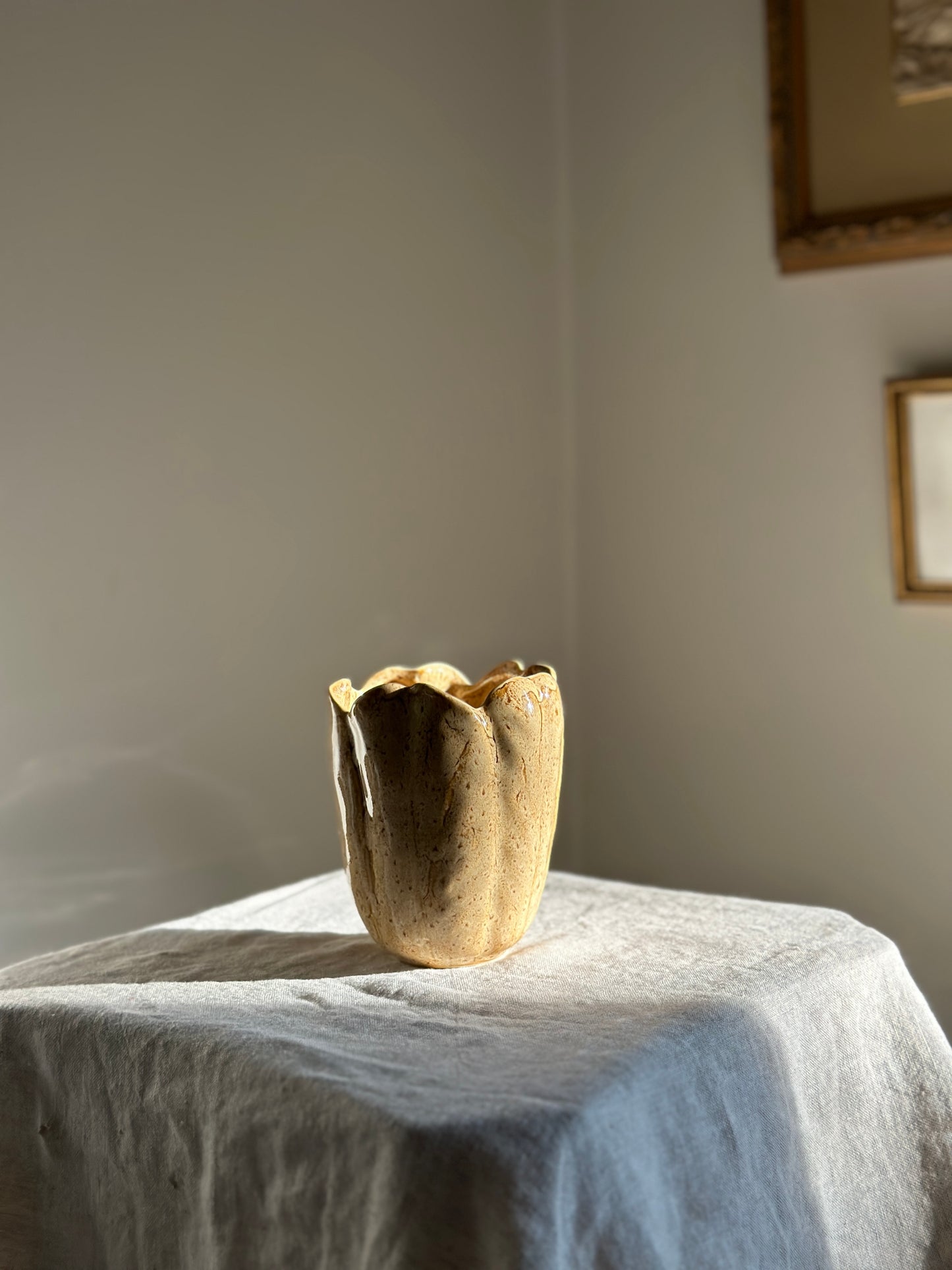 12 oz Organic Floral Pottery