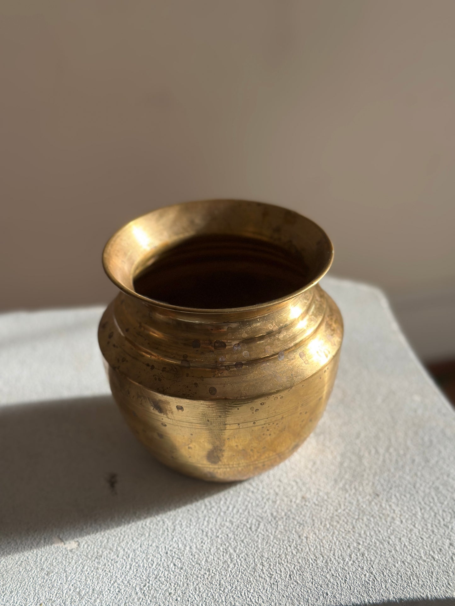 Patinated Brass Planter