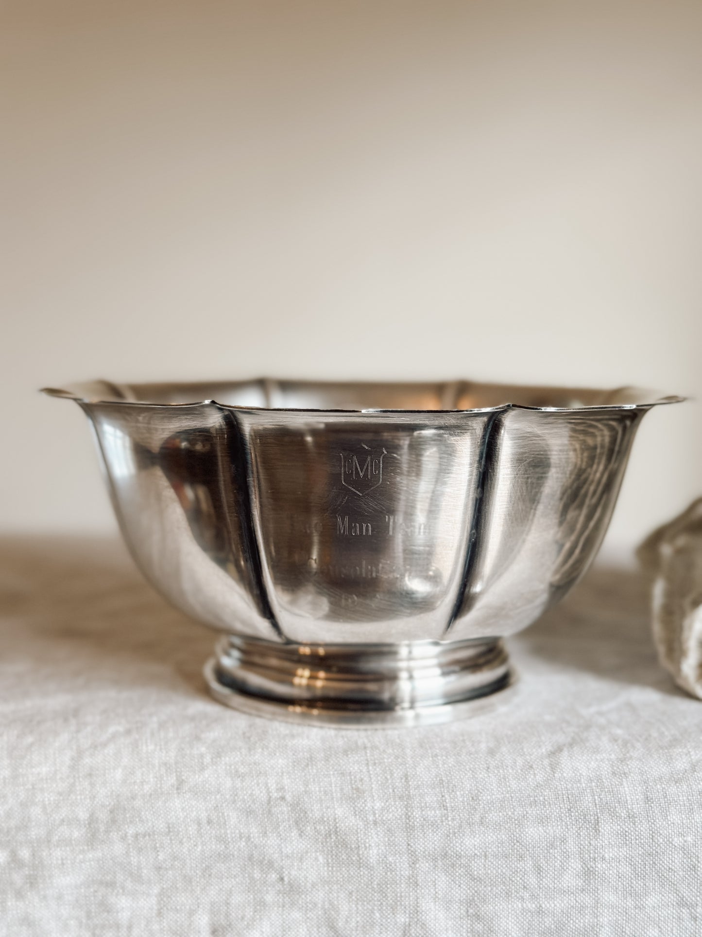 Fluted Silver Plate Bowl Lunt Silver (40 oz)