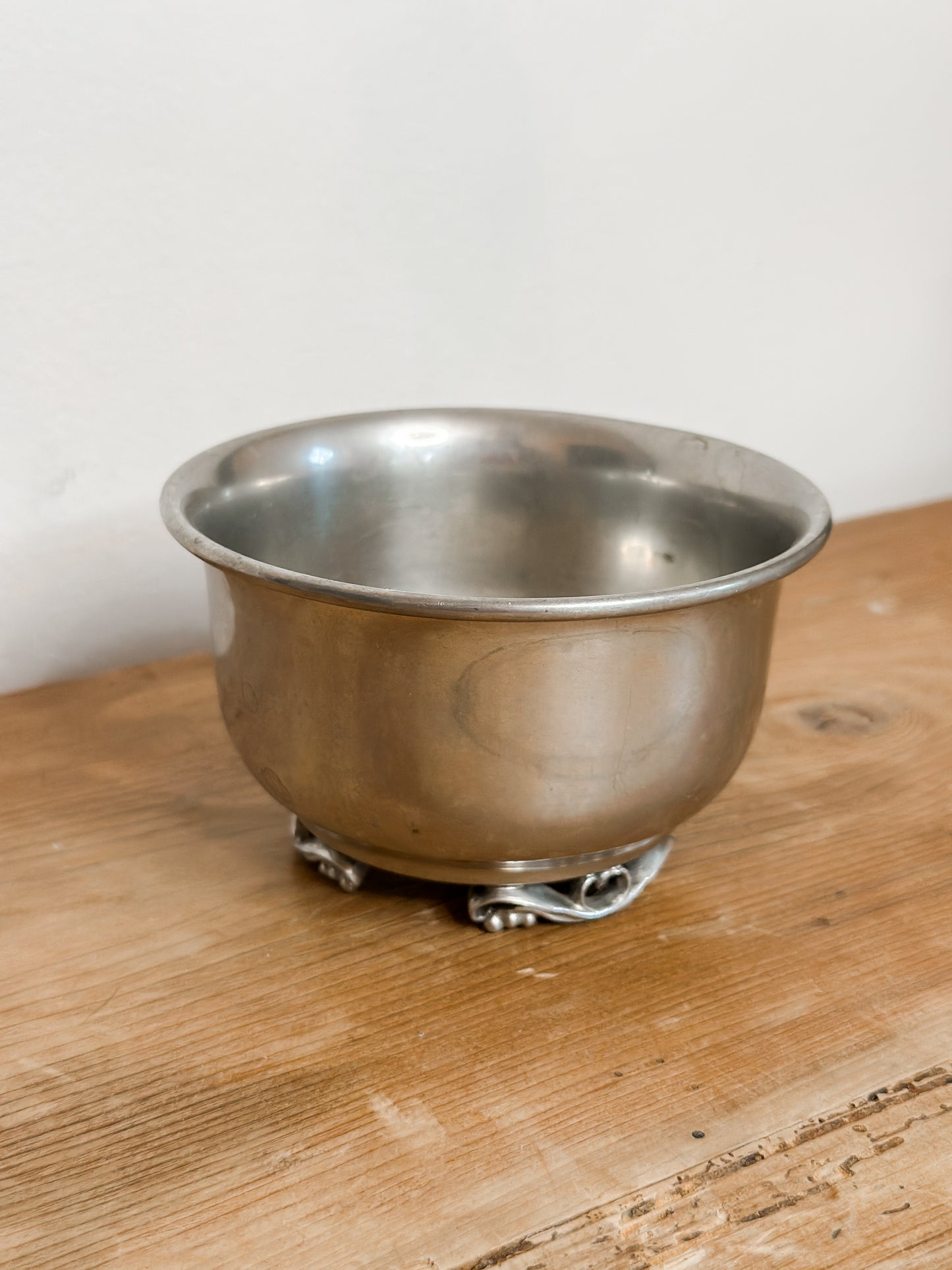 Small Pewter Bowl Footed