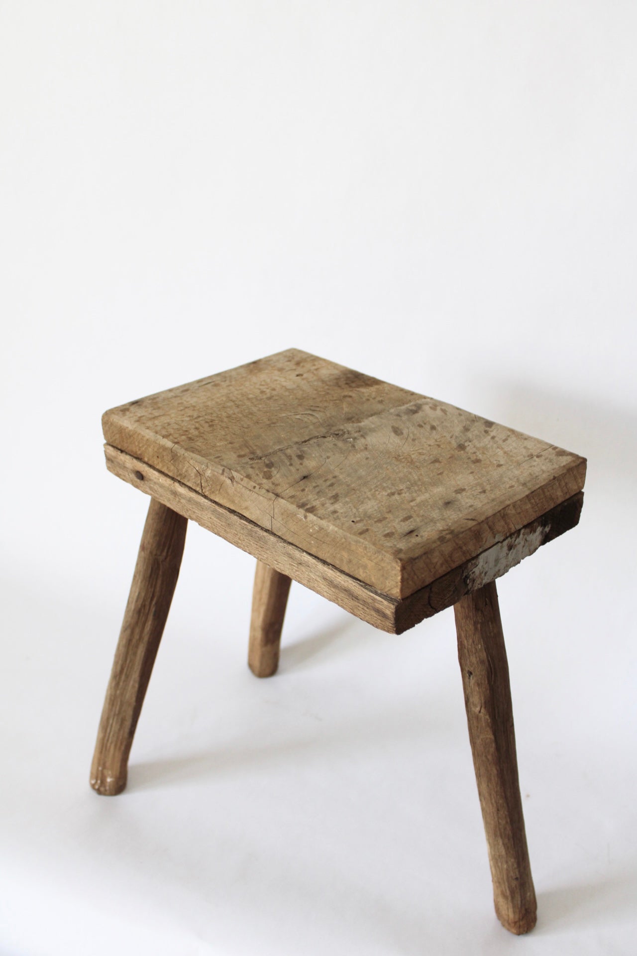 Antique 3-Leg Wooden Milking Stool