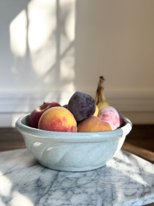 Blue Glazed Ceramic Bowl