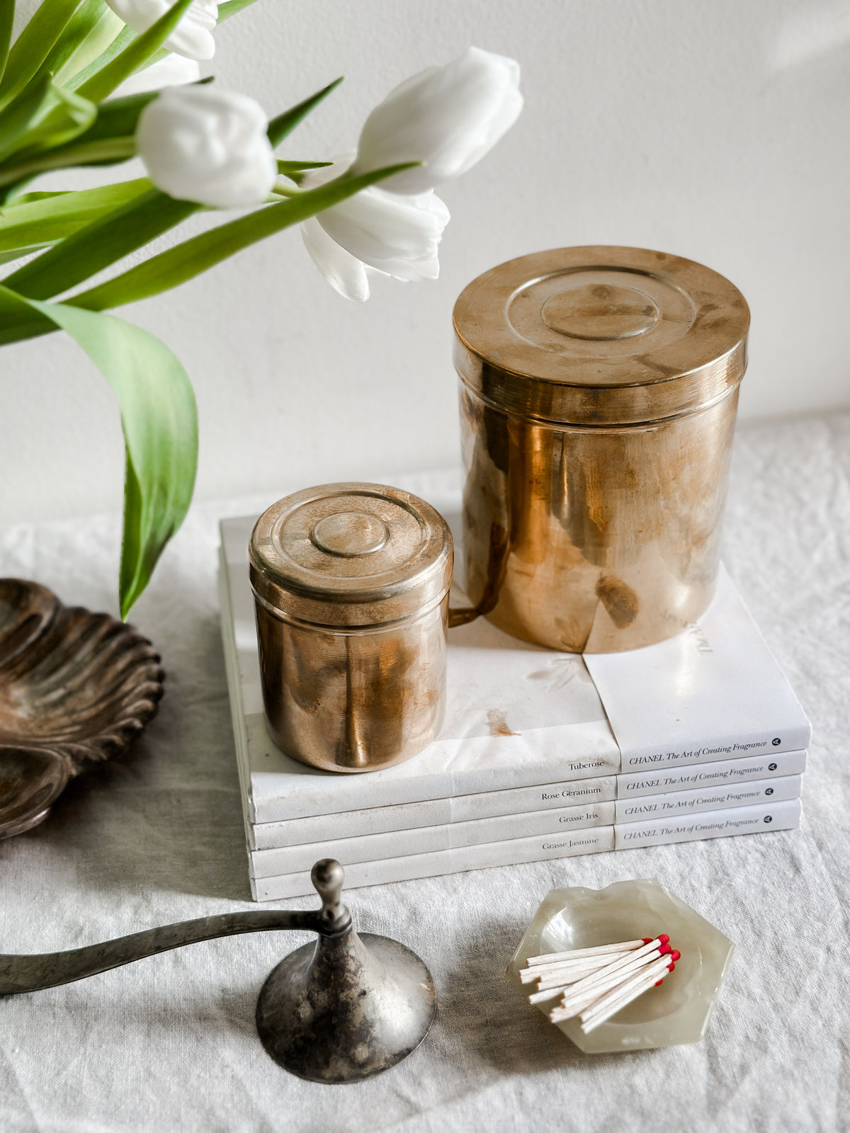 54 oz Nesting Brass Canisters SET