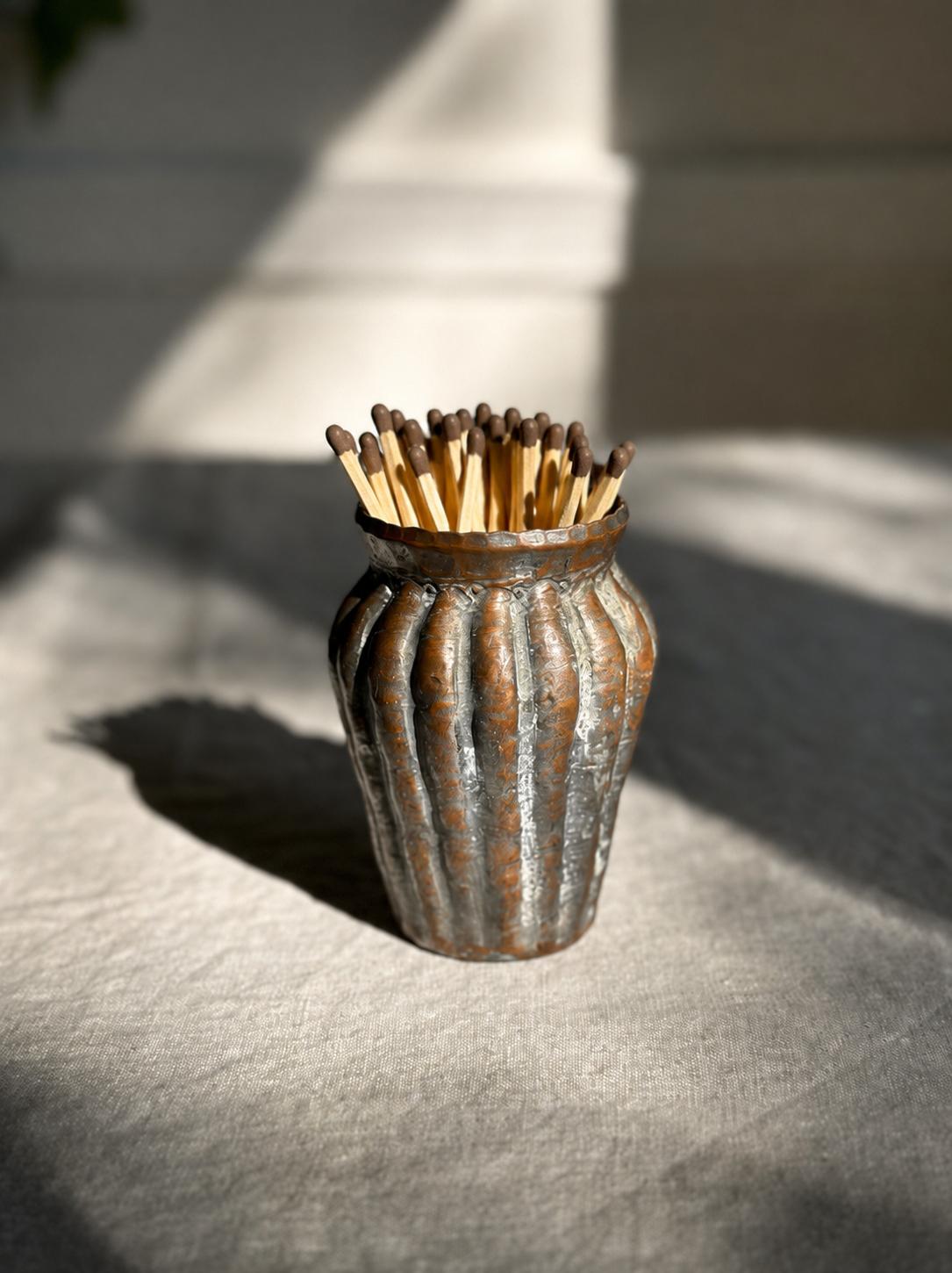 Fluted Egyptian Cooper Mini Vessel