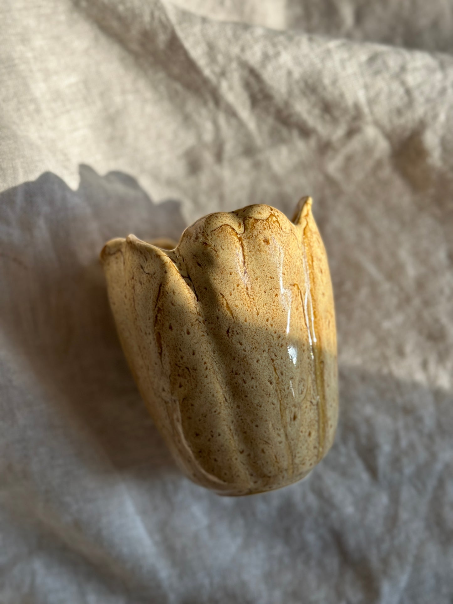 12 oz Organic Floral Pottery