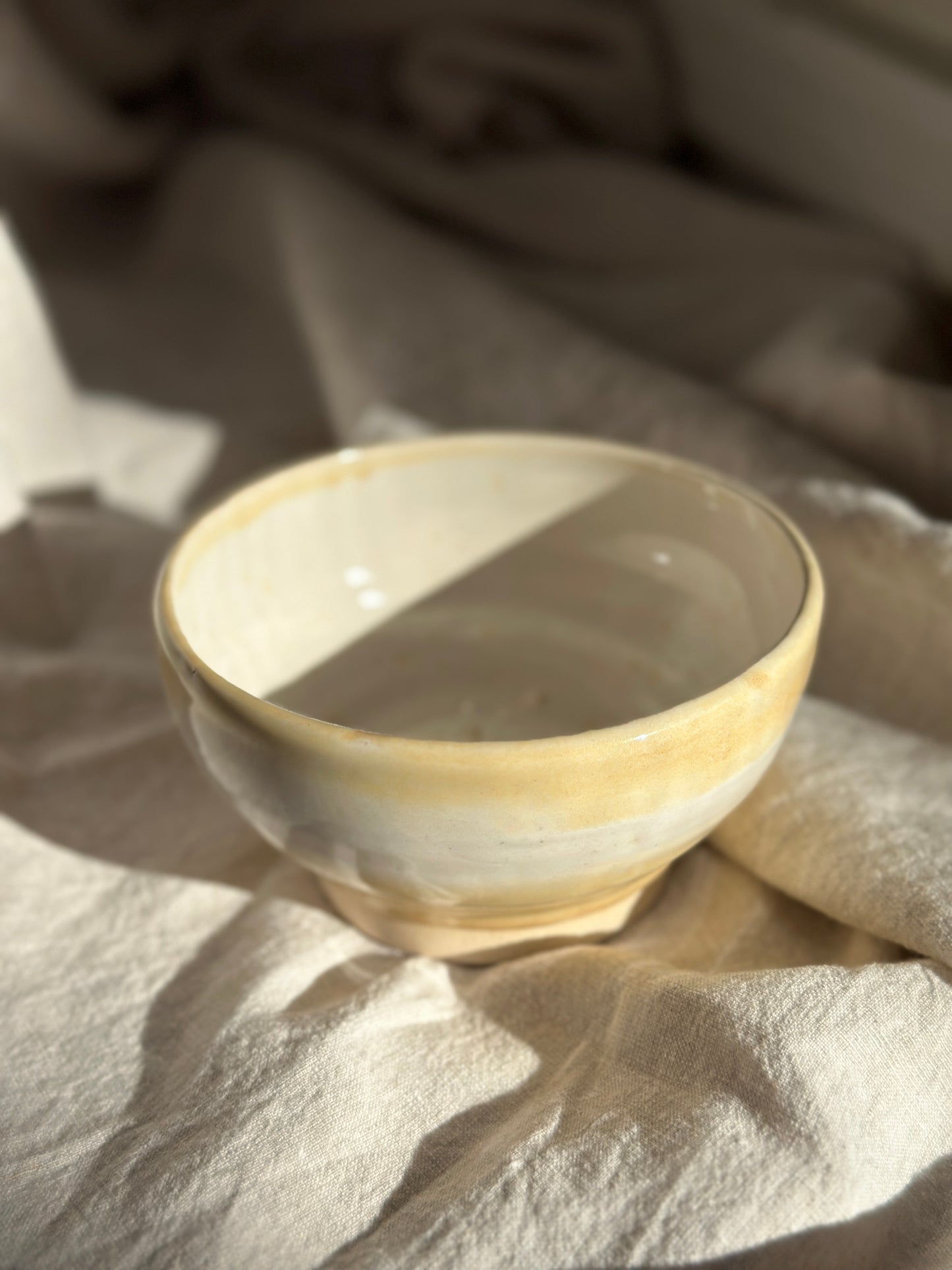 12 oz Hand Thrown Pottery w/ Butter Glaze