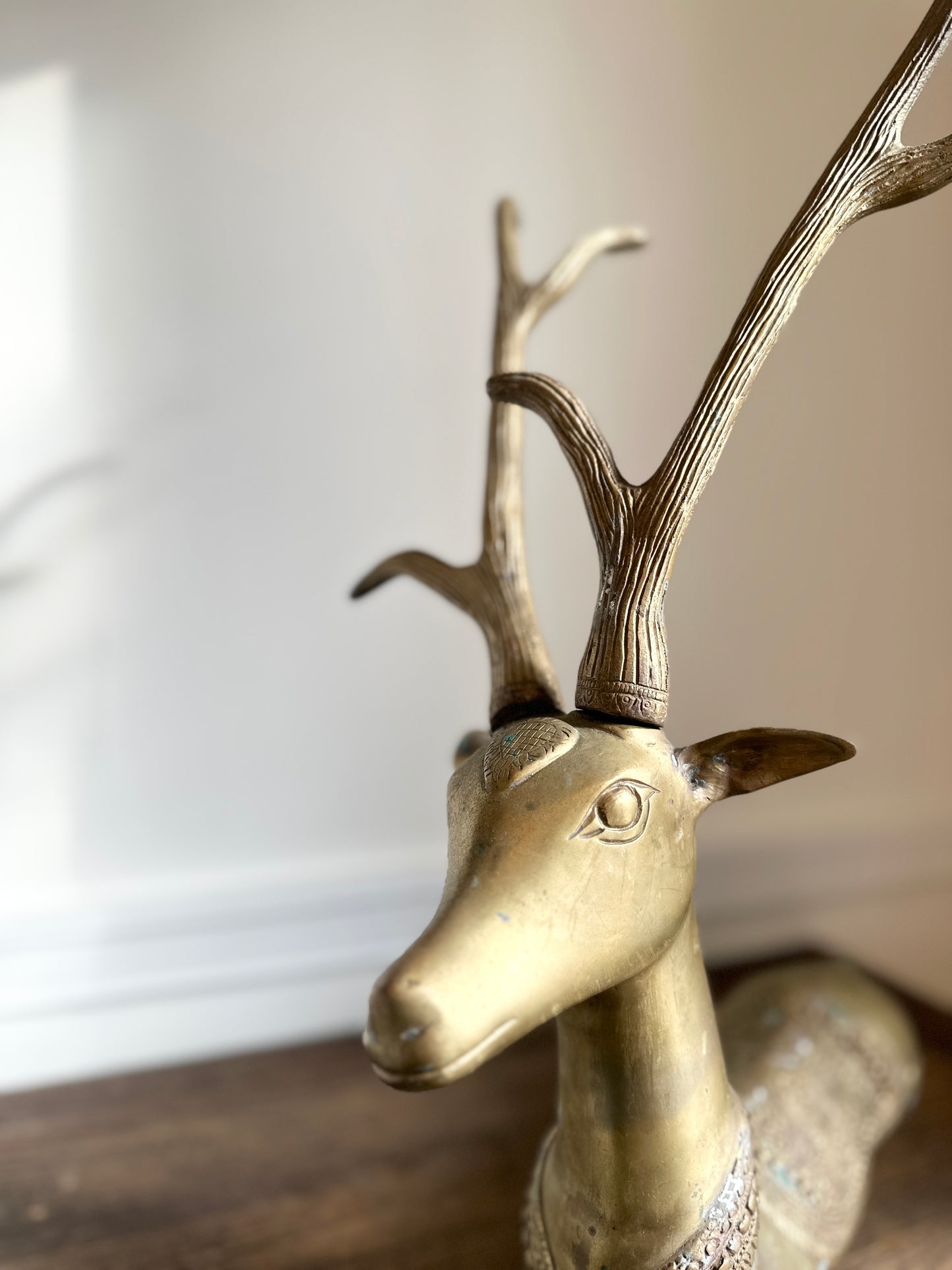 XL Resting Brass Deer