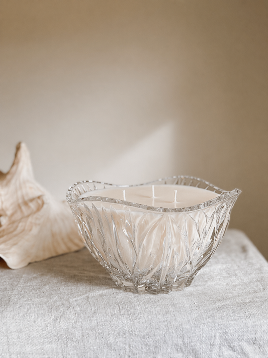 Crystal Bowl Wave Motif (24 oz)